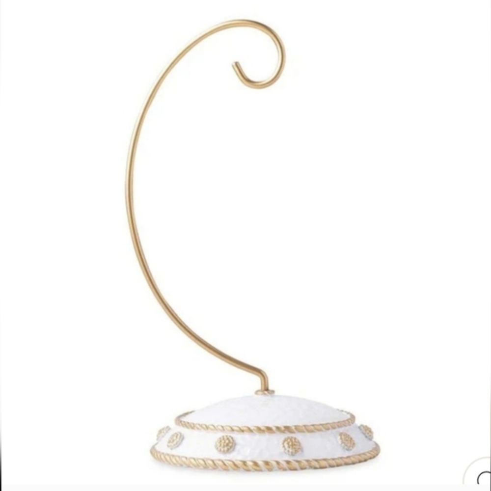Juliska Berry & Thread Single Gold and White Ornament Stand